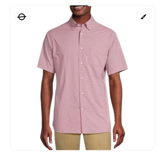 Daniel Cremieux Pink Signature Label Performance Stretch Short Sleeve Shirt - Picture 9 of 9
